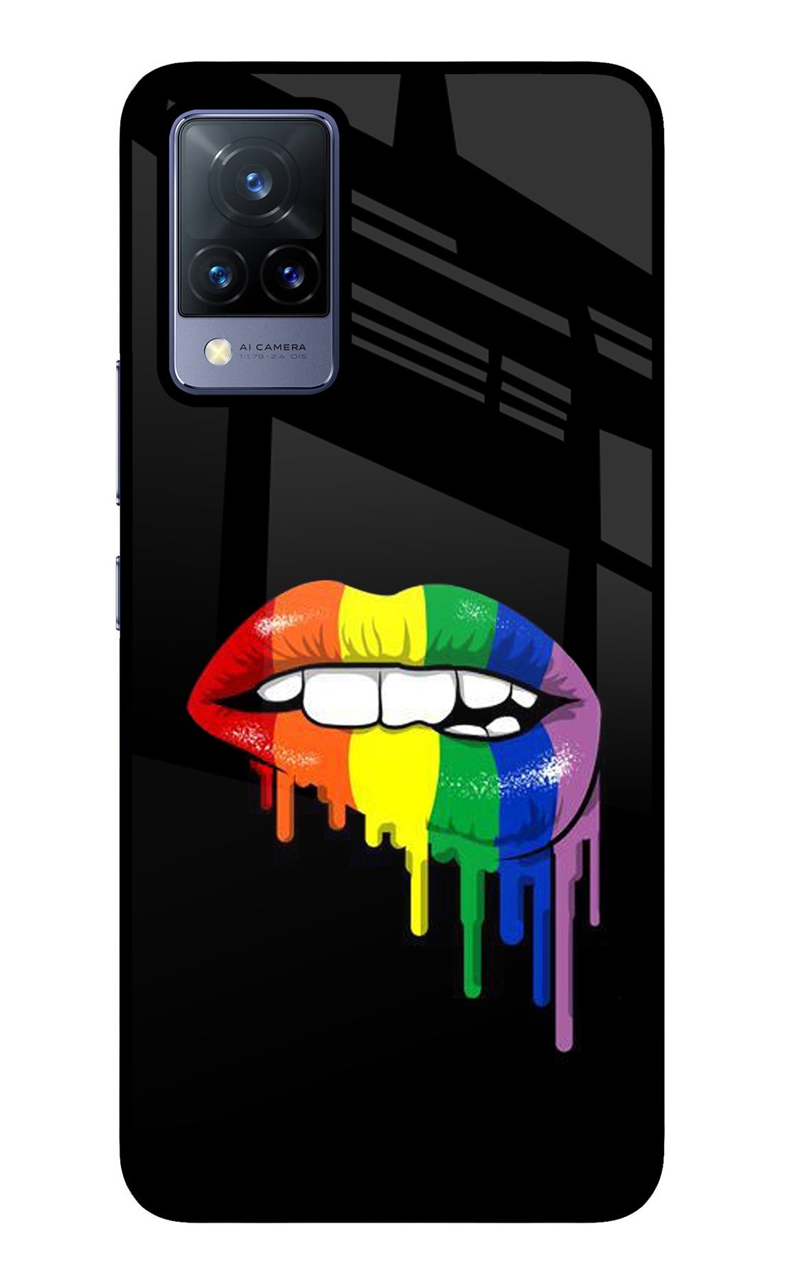 Lips Biting Vivo V21 Back Cover