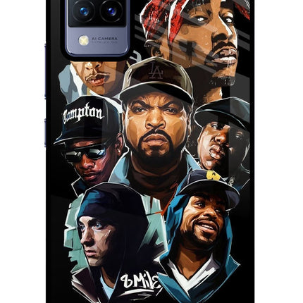 Rappers Vivo V21 Glass Case Back Cover by Casekaro