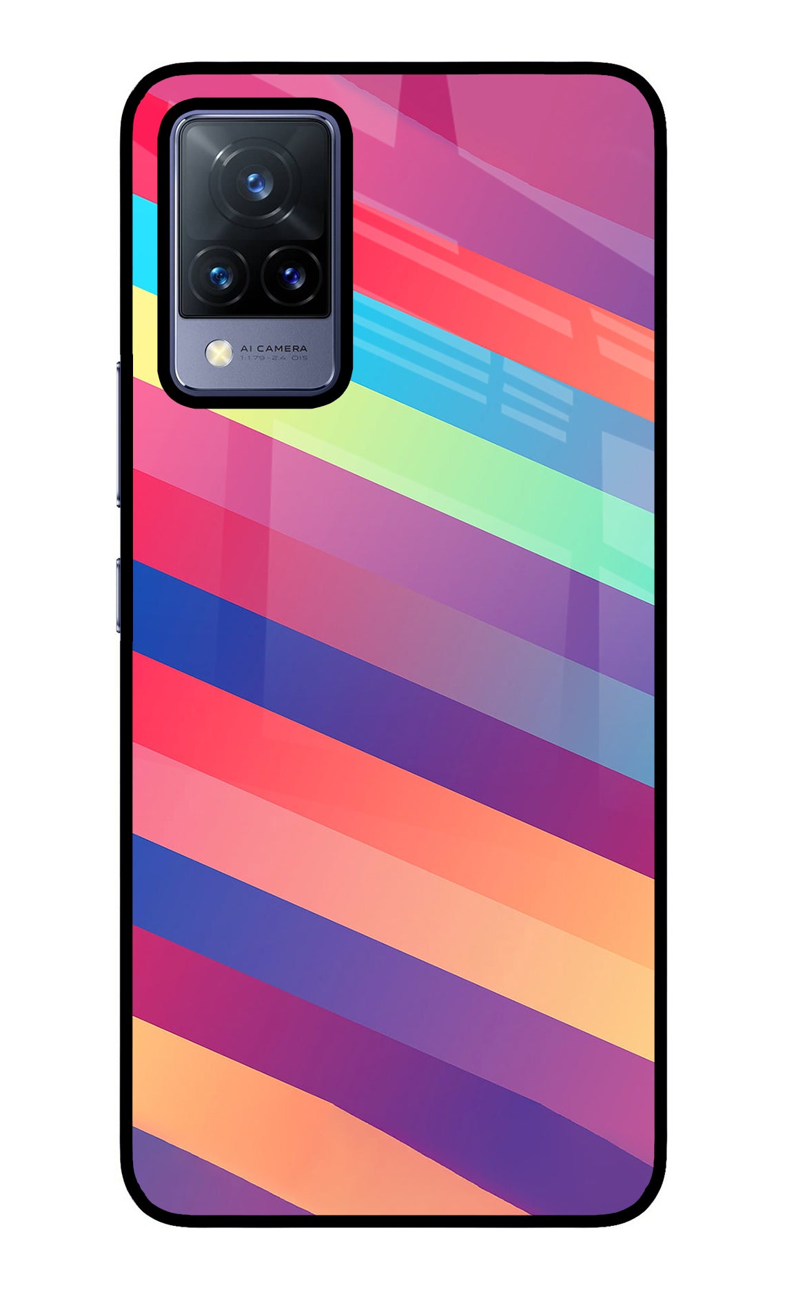 Stripes color Vivo V21 Back Cover