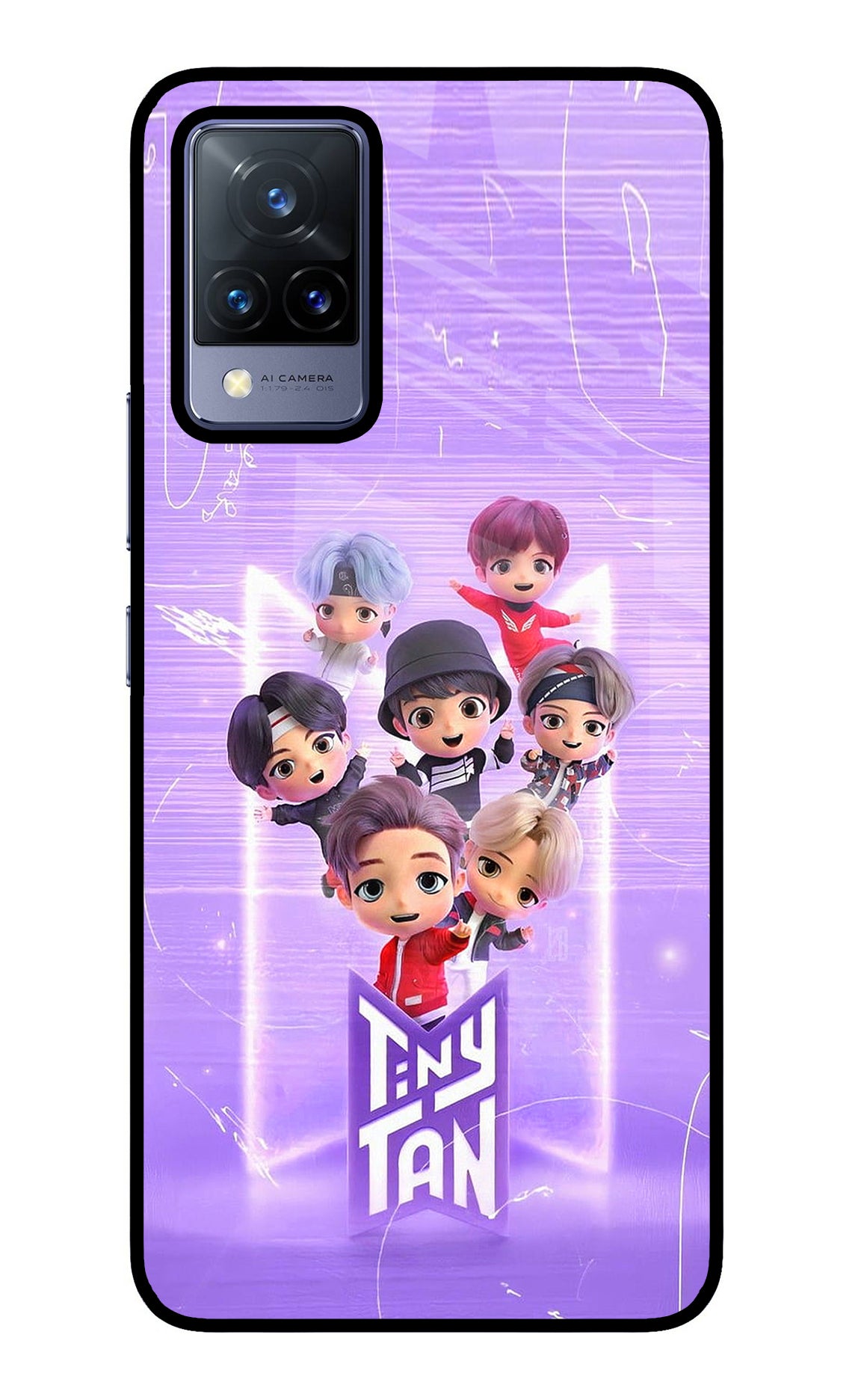 BTS Tiny Tan Vivo V21 Glass Case