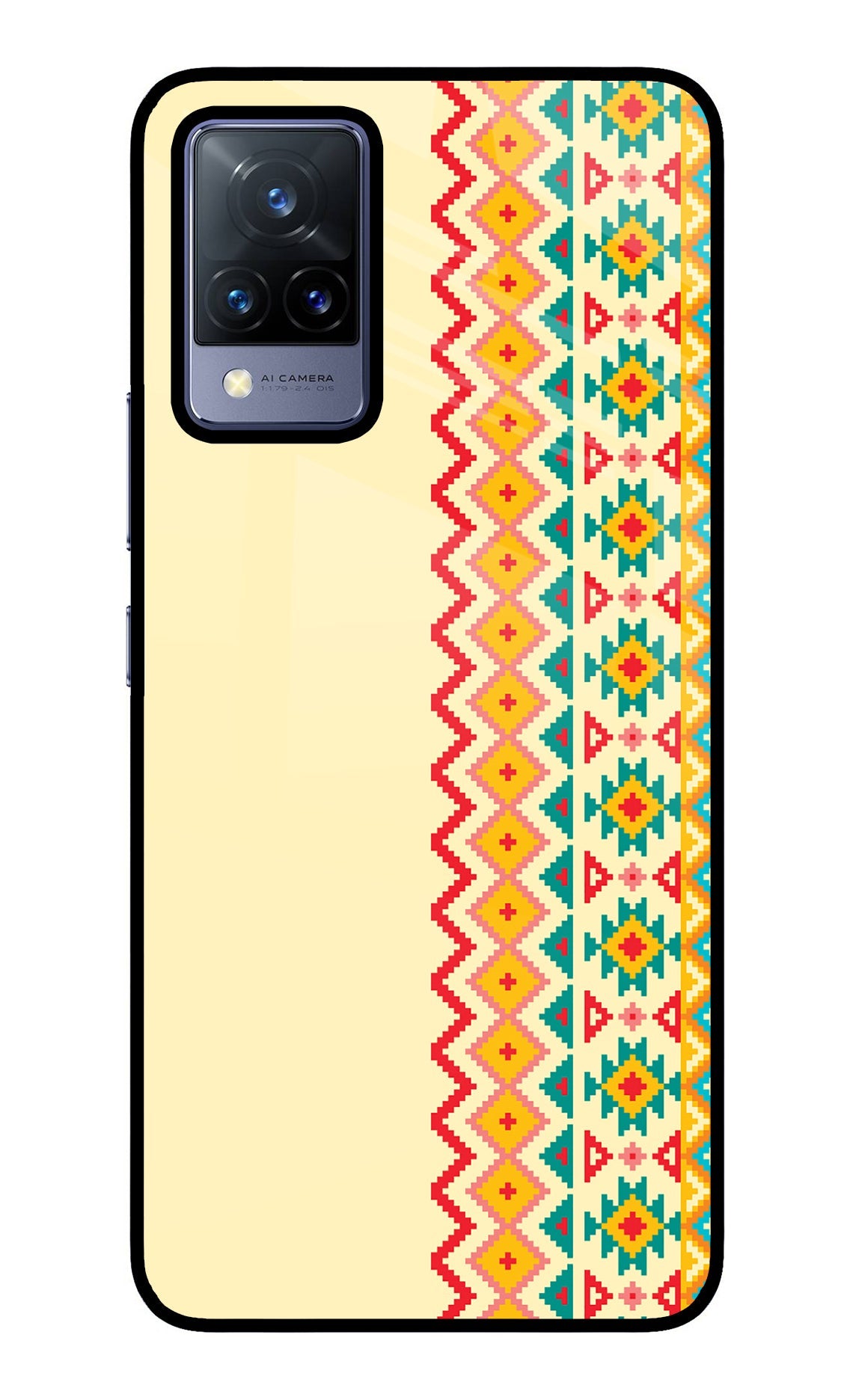 Ethnic Seamless Vivo V21 Glass Case