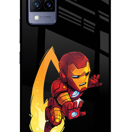 IronMan Vivo V21 Glass Case Back Cover by Casekaro