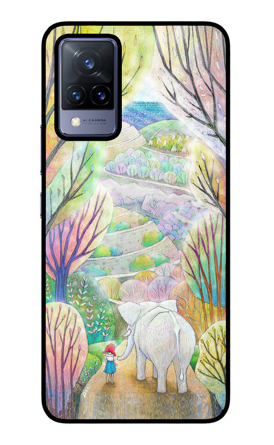 Nature Painting Vivo V21 Glass Case