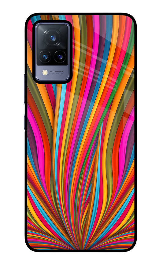 Trippy Wavy Vivo V21 Glass Case