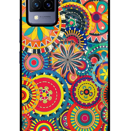 Gol Gol Art Vivo V21 Glass Case Back Cover by Casekaro