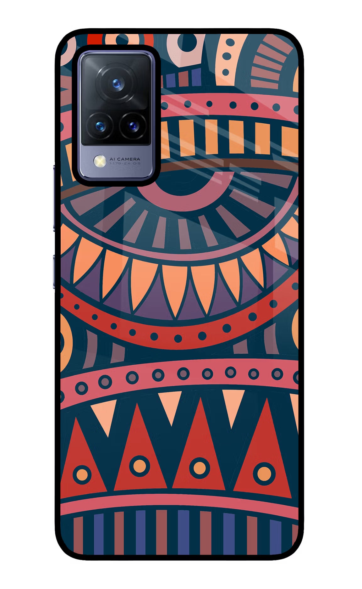 African Culture Design Vivo V21 Glass Case Back Cover by Casekaro