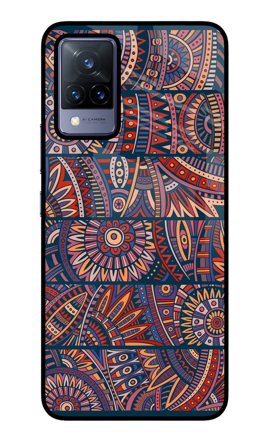 African Culture Design Vivo V21 Glass Case