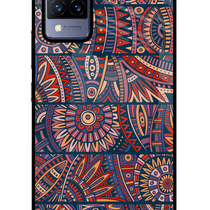 African Culture Design Vivo V21 Glass Case Back Cover by Casekaro