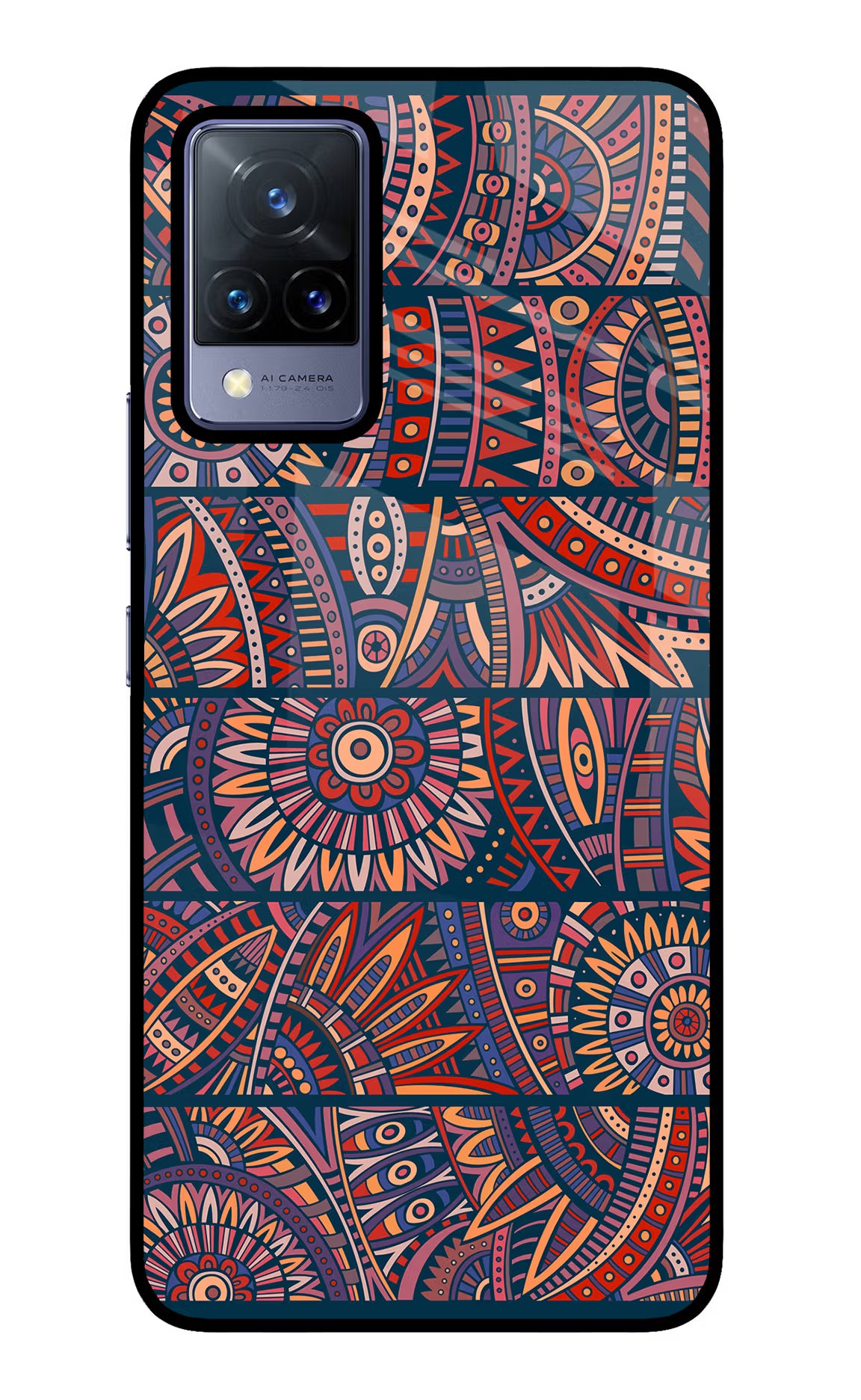 African Culture Design Vivo V21 Glass Case Back Cover by Casekaro