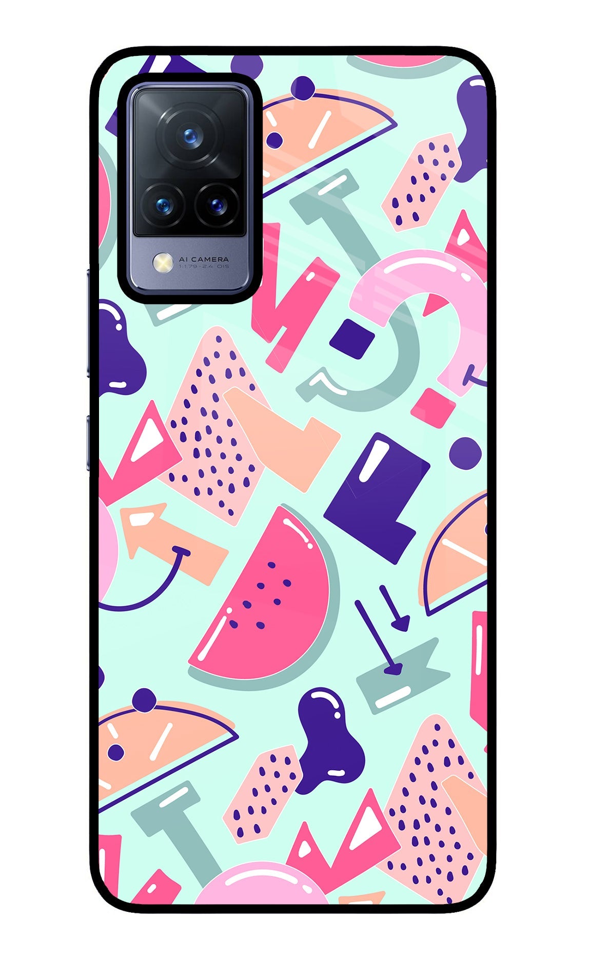 Doodle Pattern Vivo V21 Back Cover