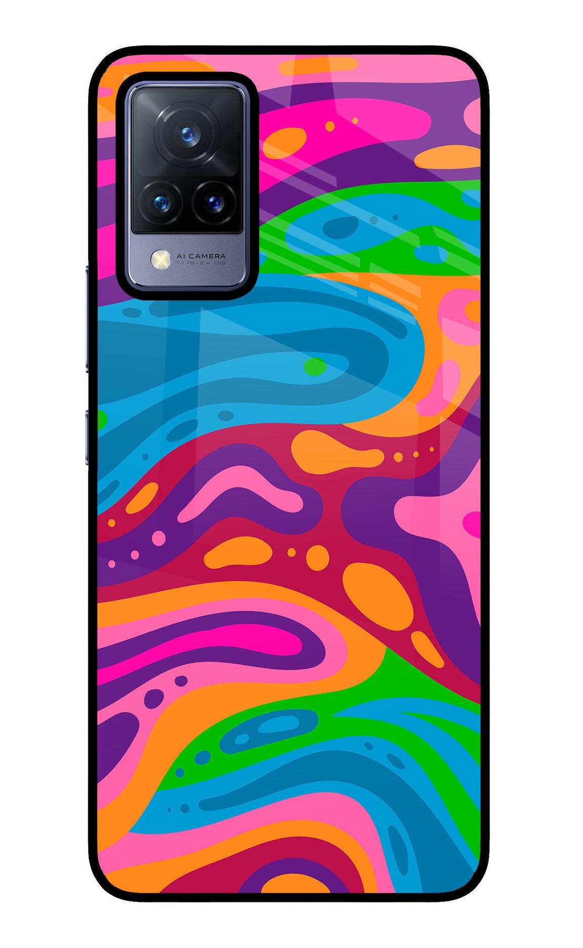 Trippy Pattern Vivo V21 Back Cover