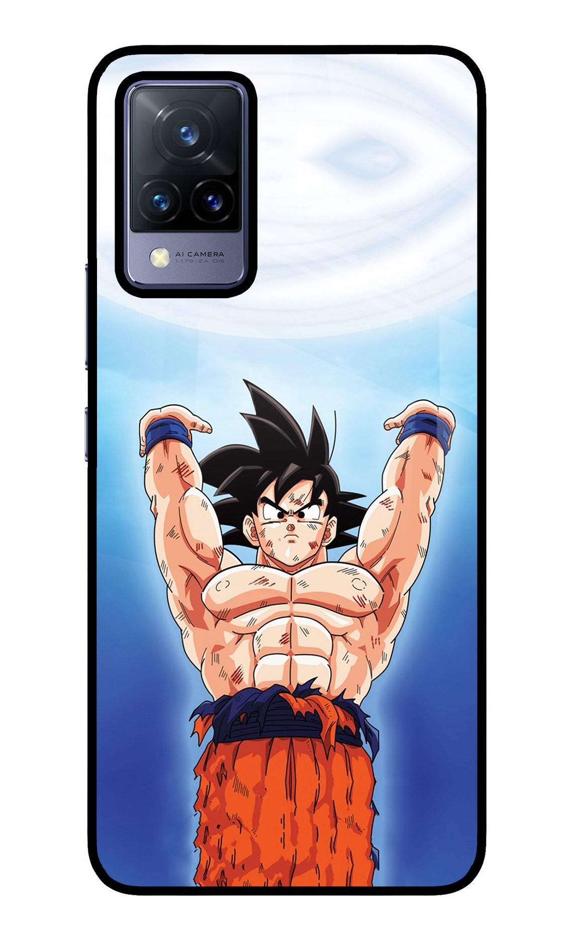 Goku Power Vivo V21 Glass Case