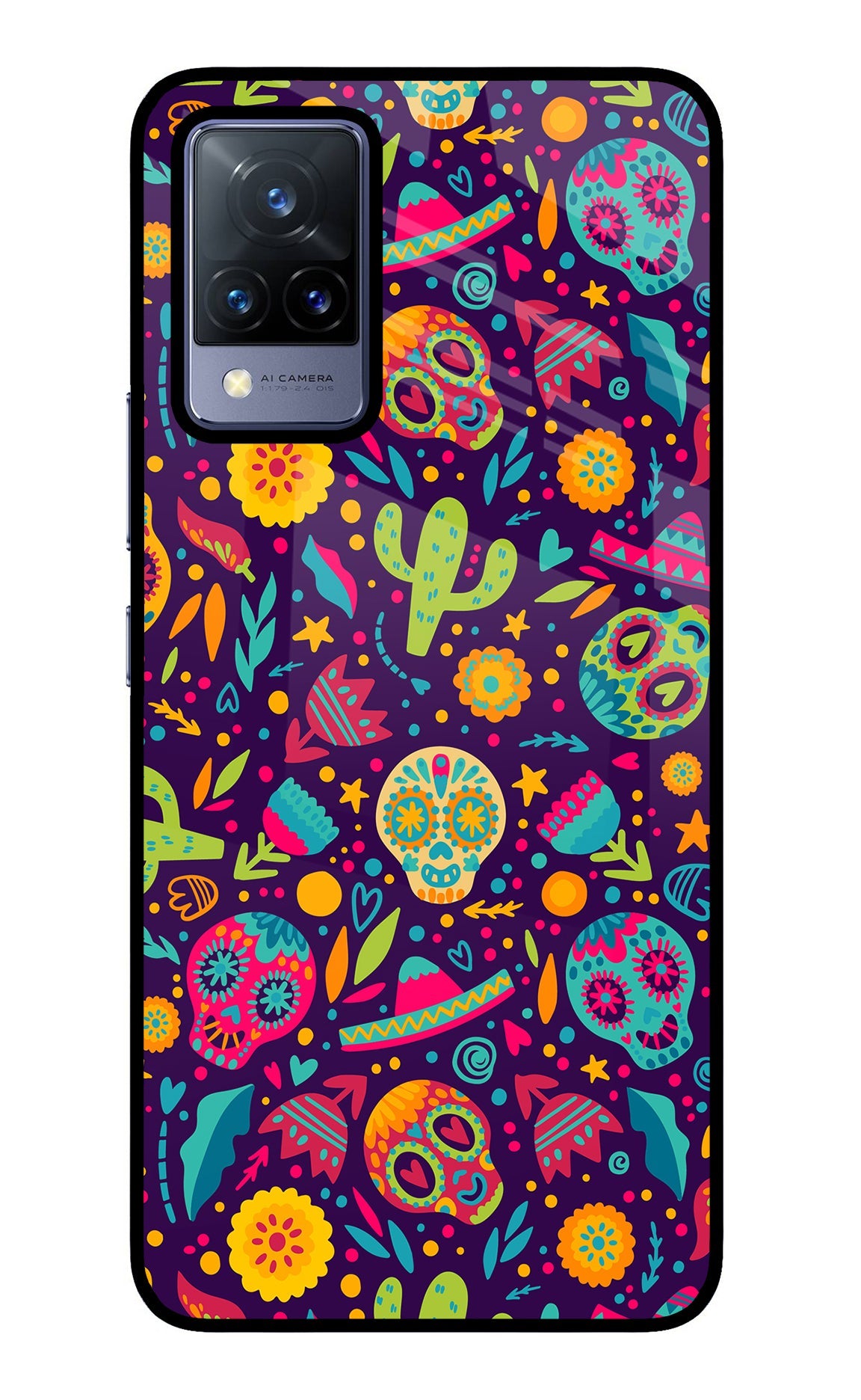 Mexican Design Vivo V21 Glass Case