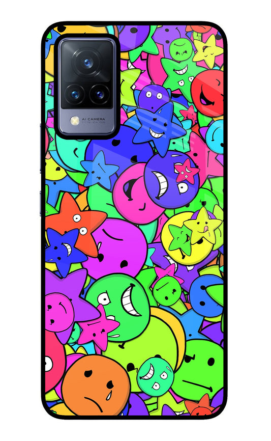 Fun Doodle Vivo V21 Glass Case