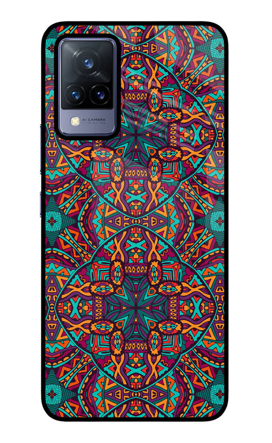 Colour Mandala Vivo V21 Glass Case