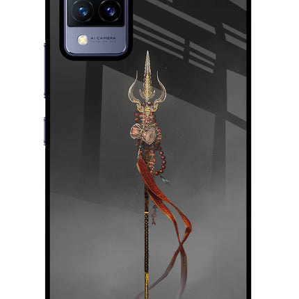 Shiv Trishul Vivo V21 Glass Case Back Cover by Casekaro