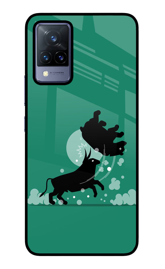Bull Conqueror Vivo V21 Glass Case