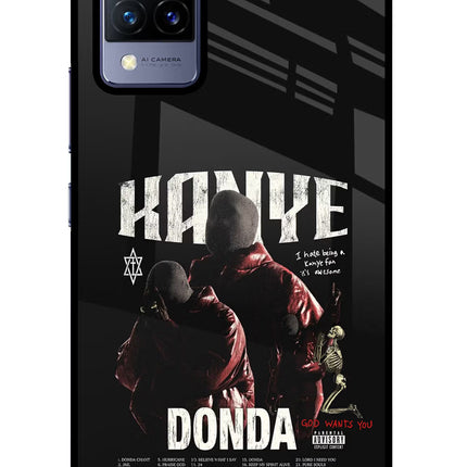 Donda Kanye West Vivo V21 Glass Case Back Cover by Casekaro