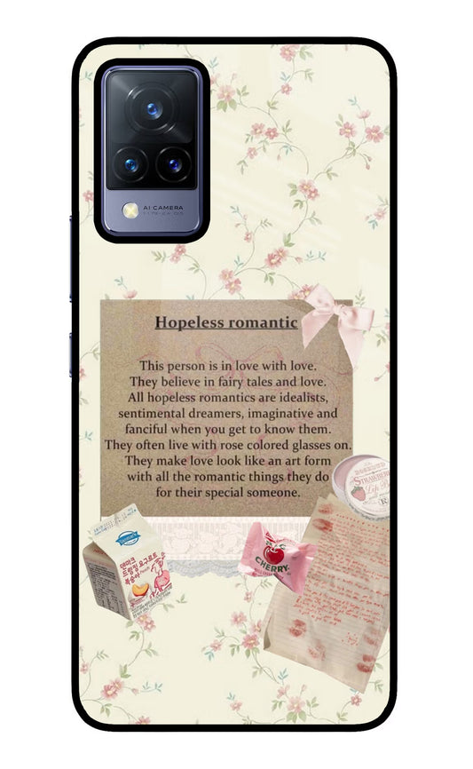 Hopeless Romantic Vivo V21 Glass Case