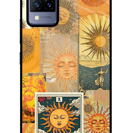 Sun Vivo V21 Glass Case Back Cover by Casekaro