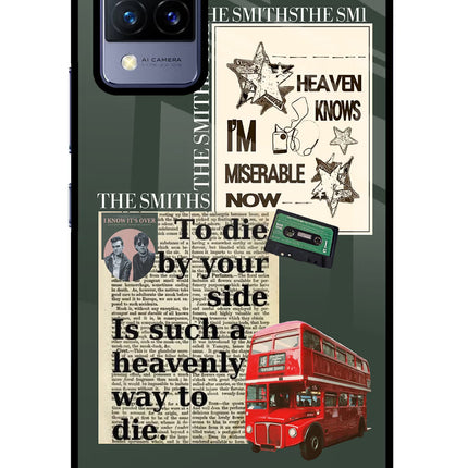 The Smiths Vivo V21 Glass Case Back Cover by Casekaro