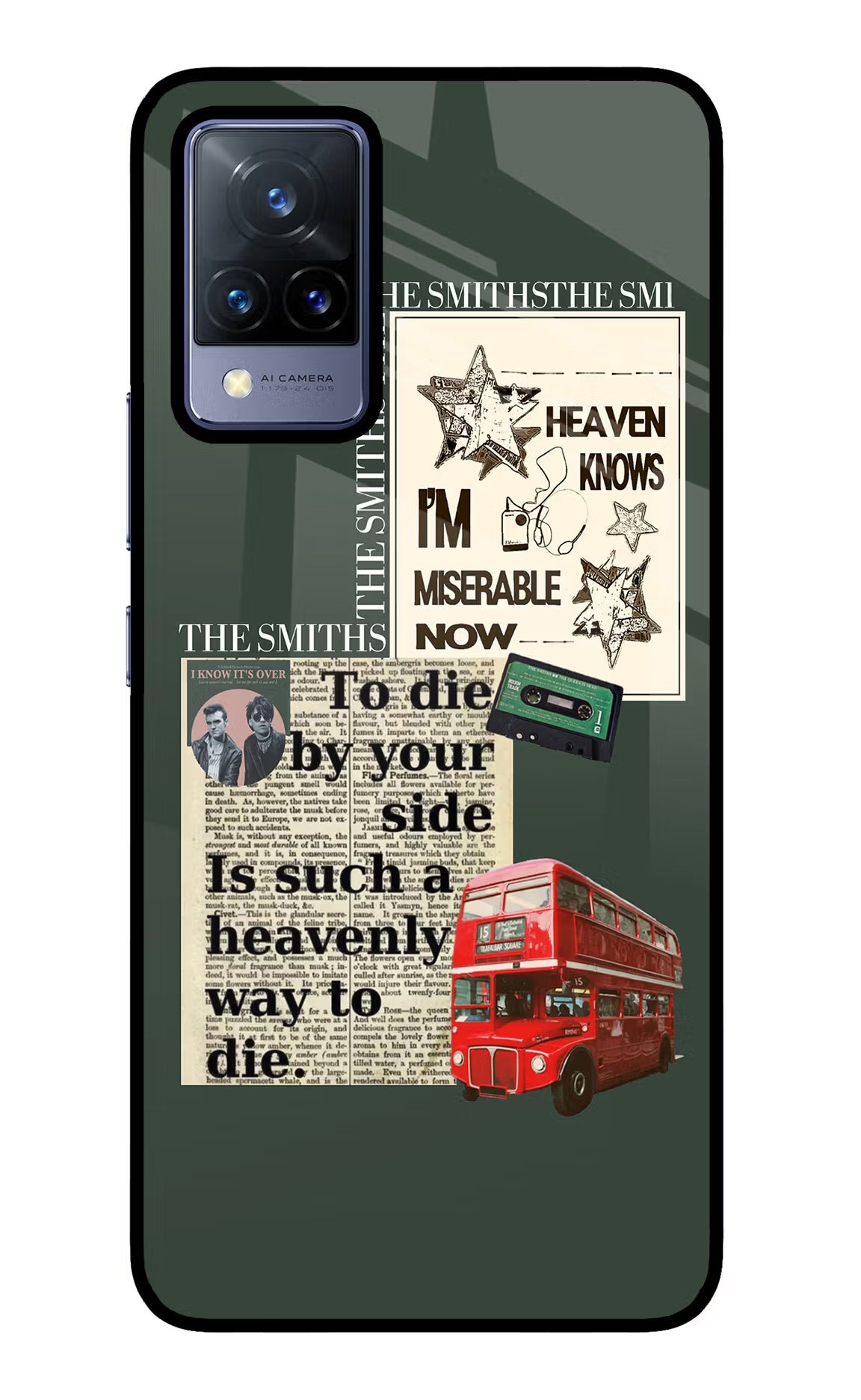 The Smiths Vivo V21 Glass Case Back Cover by Casekaro