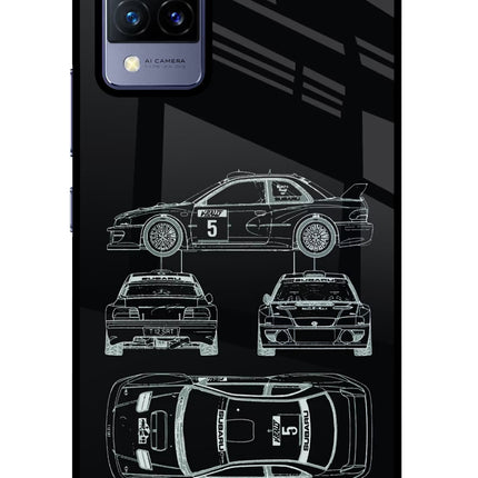 WRC'99 Vivo V21 Glass Case Back Cover by Casekaro