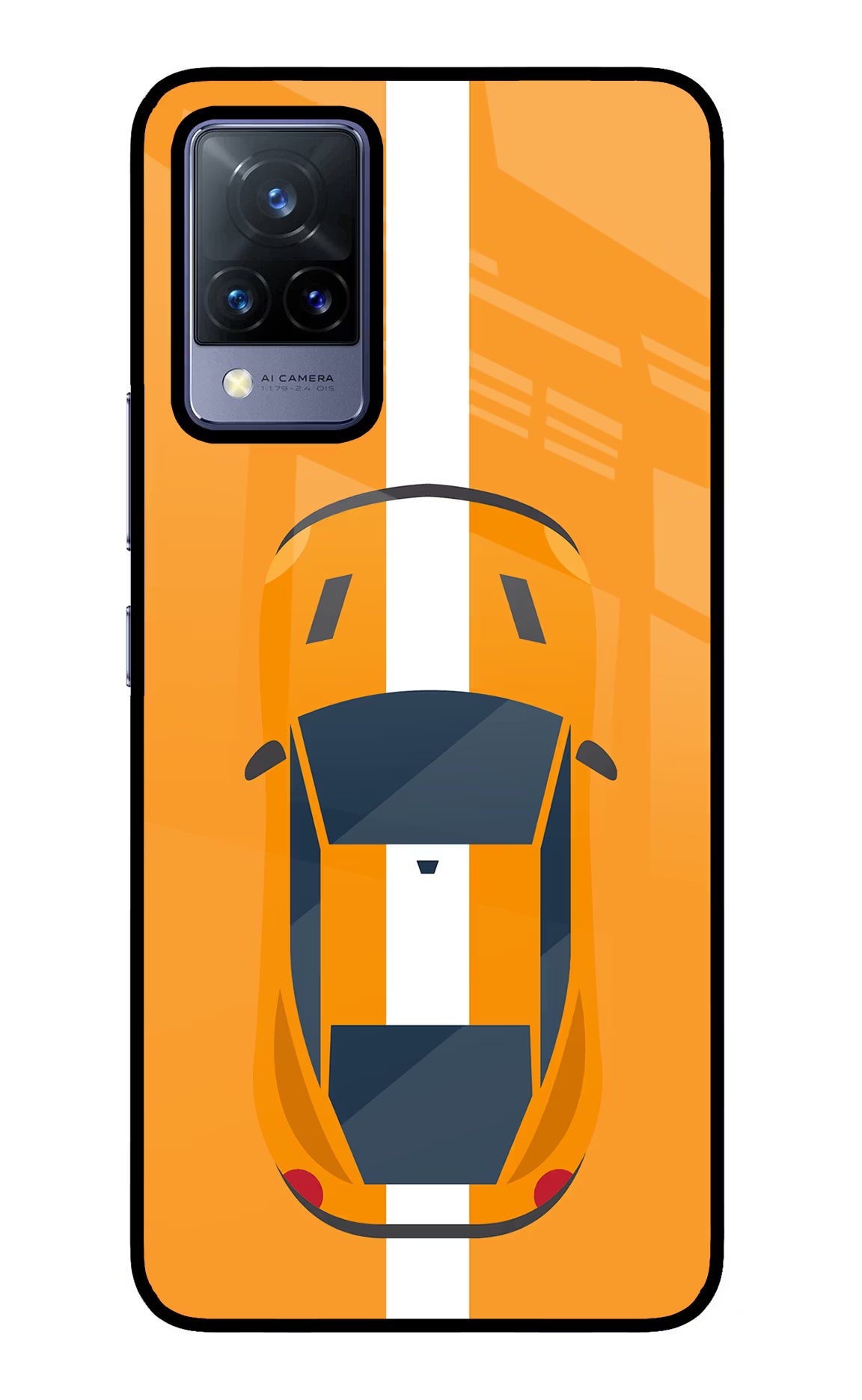 Highway Pursuit Vivo V21 Glass Case Back Cover by Casekaro