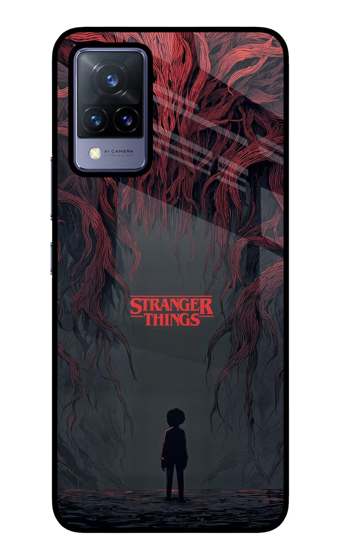 Ordinary Things Dark Side Vivo V21 Glass Case Back Cover by Casekaro