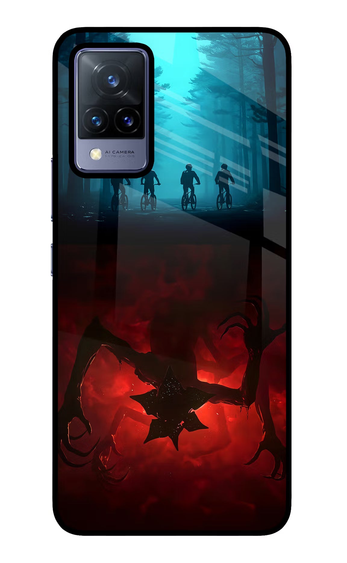 Ordinary Things Downside Up Vivo V21 Glass Case Back Cover by Casekaro