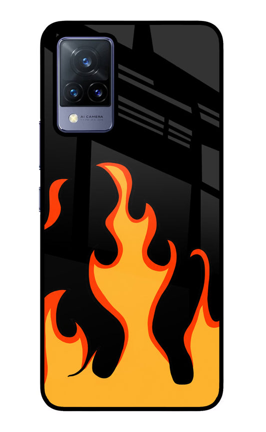 Fired Up – Black Vivo V21 Glass Case