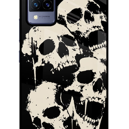 Dead Stack Vivo V21 Glass Case Back Cover by Casekaro