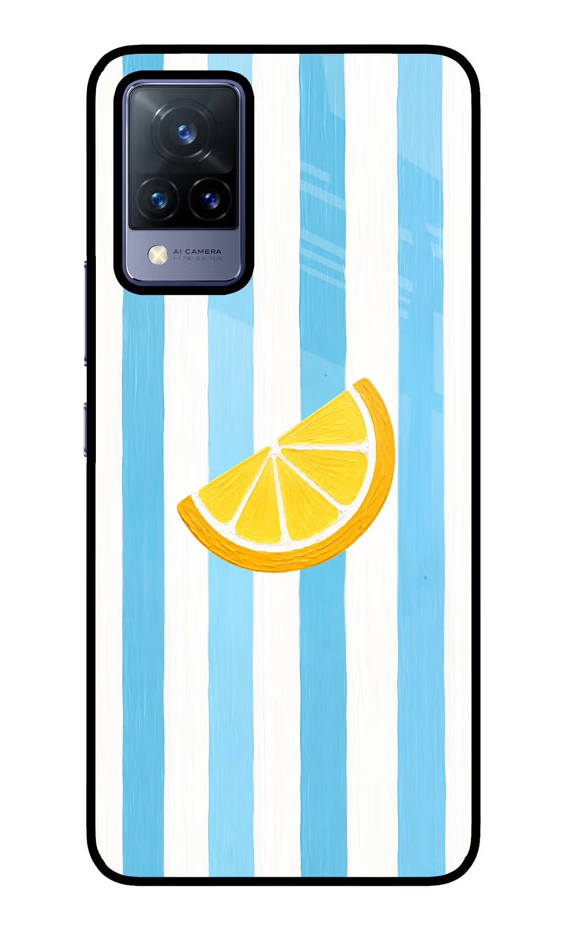 Summer Lemon Vivo V21 Glass Case