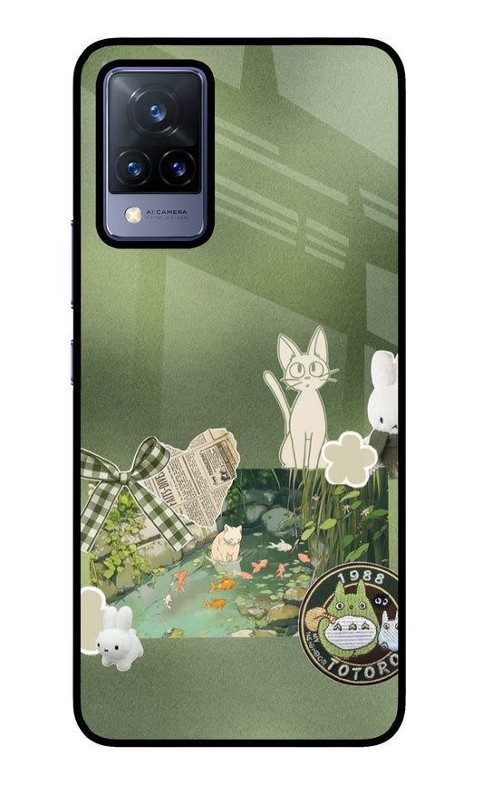 Aesthetic anime Vivo V21 Glass Case