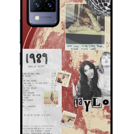 Taylor Swift Vivo V21 Glass Case Back Cover by Casekaro