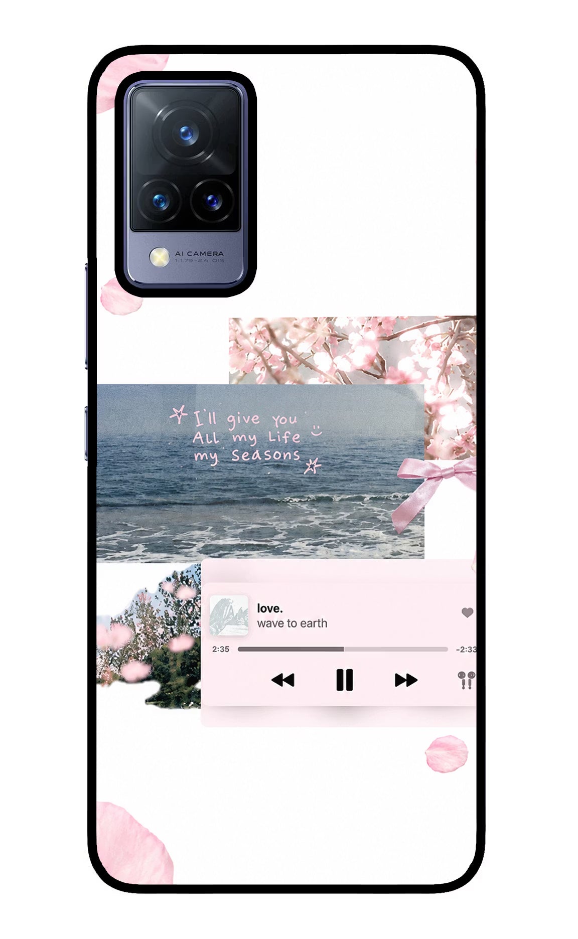 Wave to earth Vivo V21 Glass Case