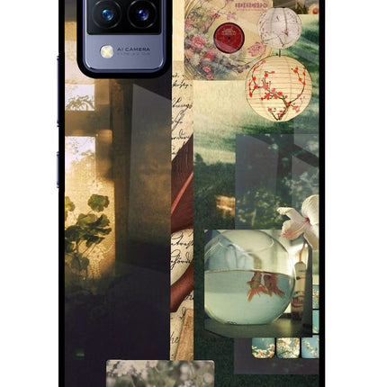 Summer Vivo V21 Glass Case Back Cover by Casekaro
