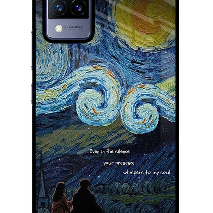 Softcore Vivo V21 Glass Case Back Cover by Casekaro
