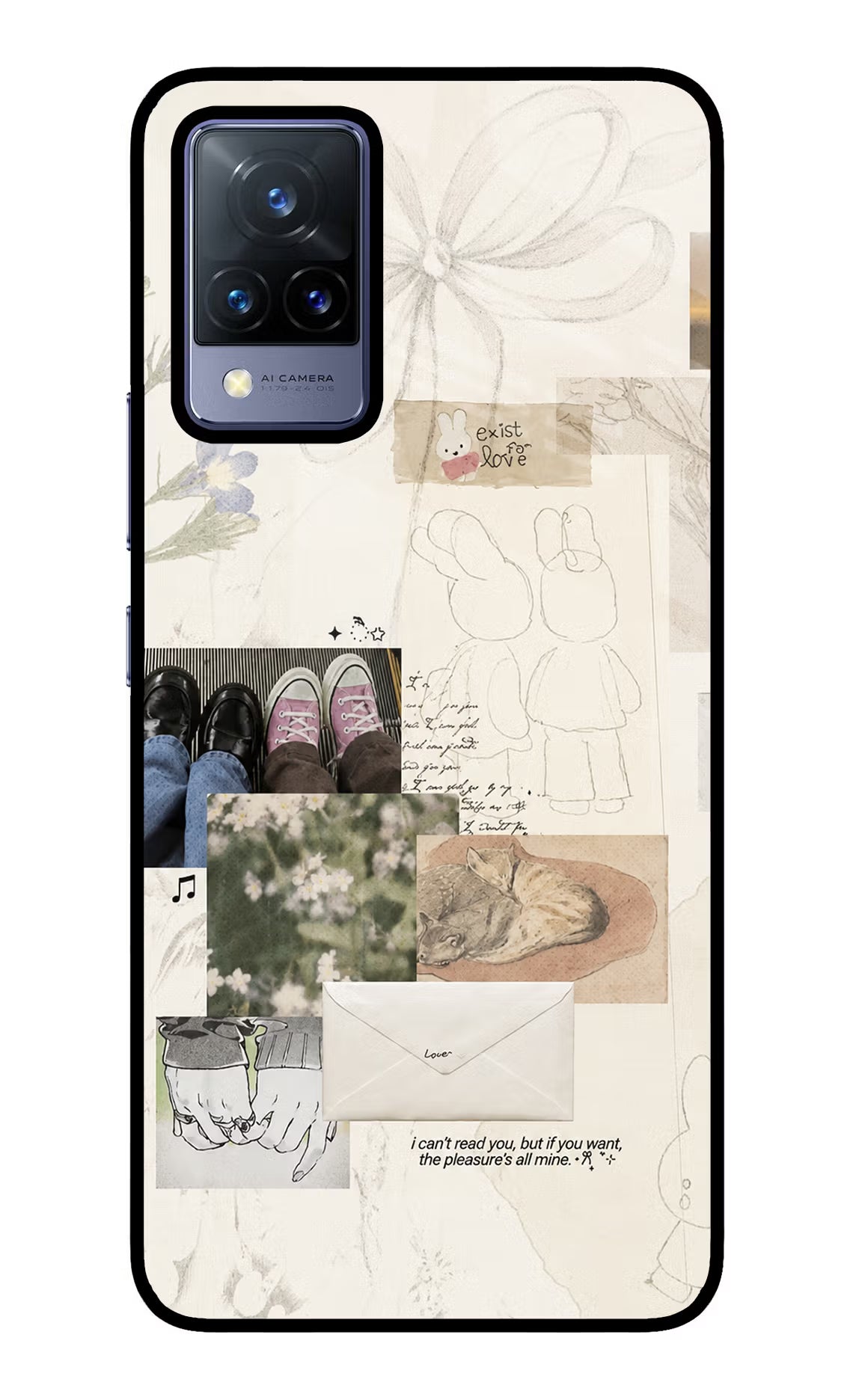 Soft Aesthetic Vivo V21 Glass Case