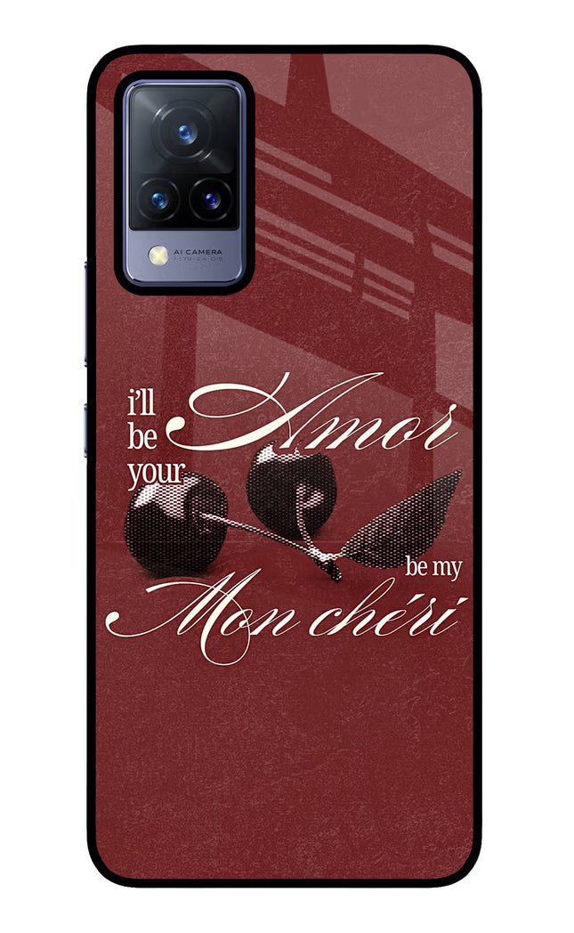 Velvet Cherry Vivo V21 Glass Case