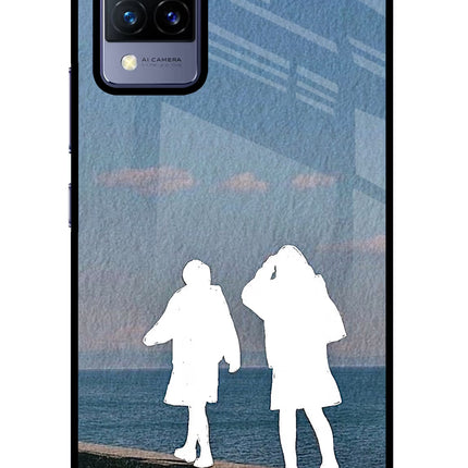 Coastal Dream Vivo V21 Glass Case Back Cover by Casekaro