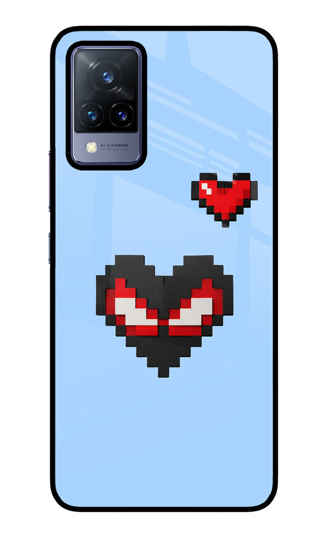 Peter Heart Vivo V21 Glass Case