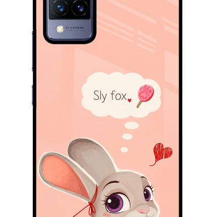 Judy Charm Vivo V21 Glass Case Back Cover by Casekaro