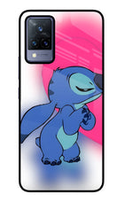 Stitch Hug Vivo V21 Glass Case