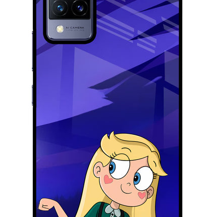 Star Glow Vivo V21 Glass Case