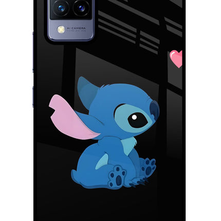 Stitch Crush Vivo V21 Glass Case