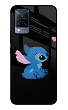 Stitch Crush Vivo V21 Glass Case