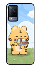 Tiger Treat Vivo V21 Glass Case