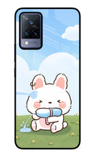 Bunny Treat Vivo V21 Glass Case