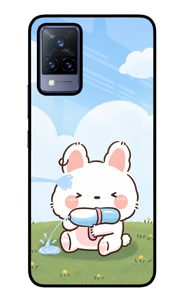 Bunny Treat Vivo V21 Glass Case